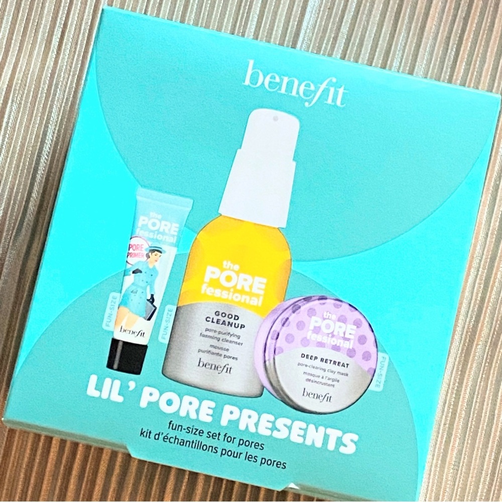 Benefit Lil' Pore Presents 3pc Cleanser, Clay Mask, Primer Travel Set